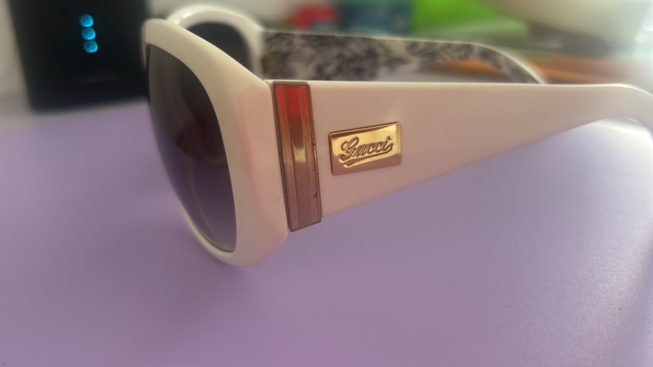 Lunettes neuves gucci blanches vintage 