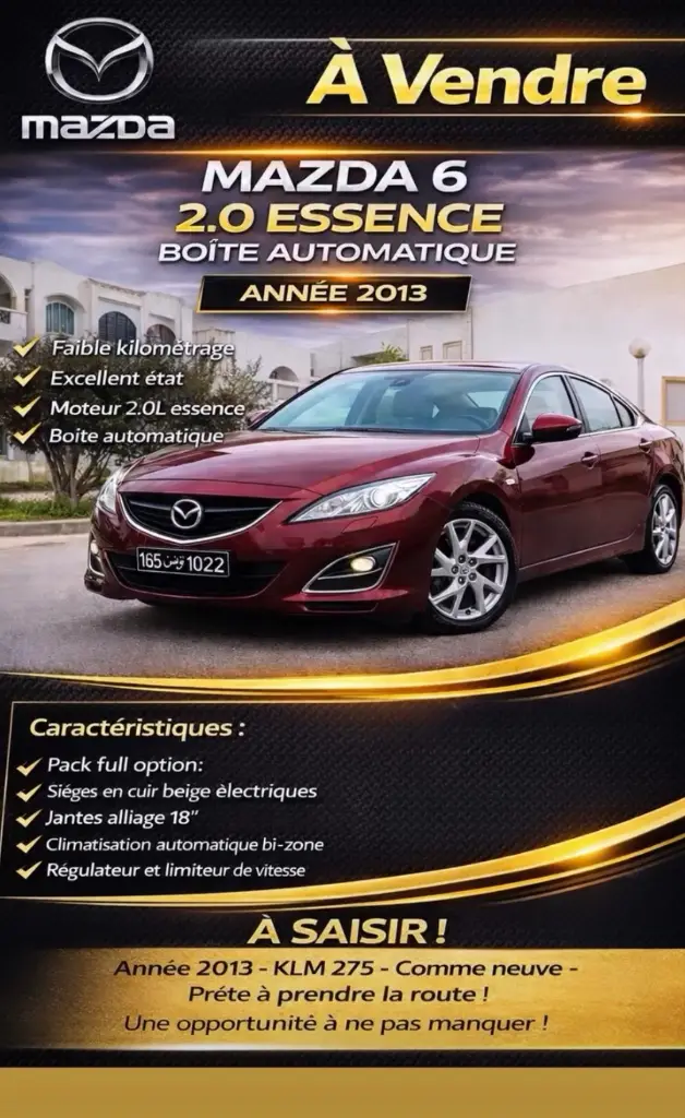Mazda Mazda6 skyactiv boite auto 2013 275000 km