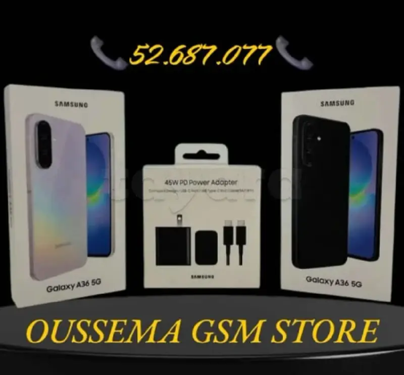 Samsung Galaxy A36 5G neuf cacheté sous blister 
Tél:52687077
